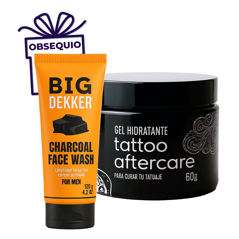 Gel Hidratante Tattoo After Care Ag By Guzzo 60 gr + Obsequio Limpiador Facial Carbón Activado Big Dekker 120 gr
