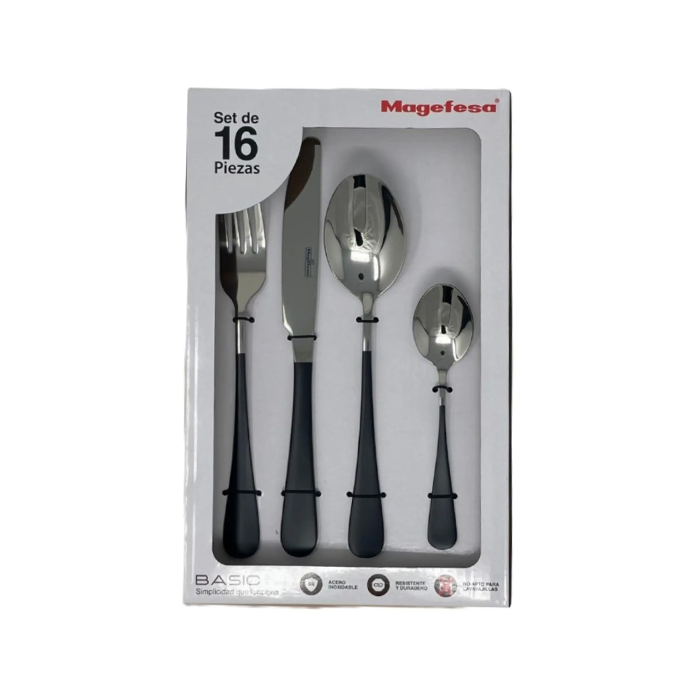 Cubiertos Basic 16 piezas Magefesa