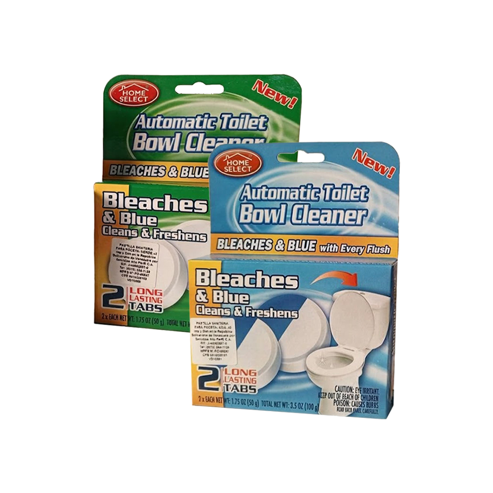 Limpiador de Poceta Home Select 4 Pastillas 2-Pack Azul 2-Pack Verde