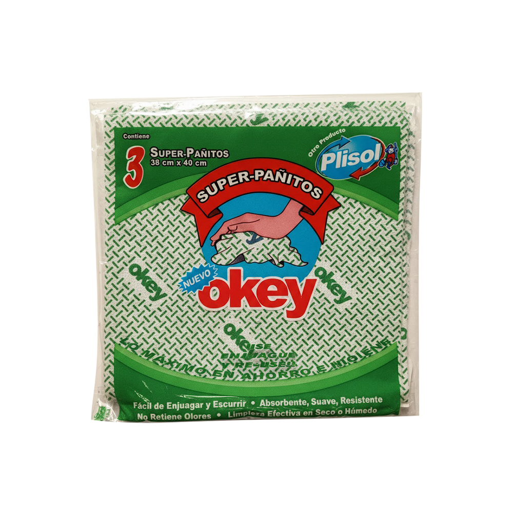 Pañitos Ecologico Home Select Okey x3 38x40 cm