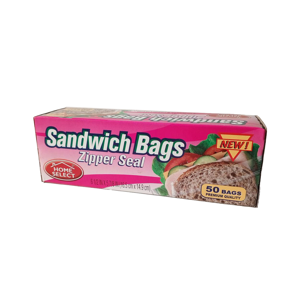 Bolsas de Sandwich Home Select con Cierre X50 und. 16X14 cm