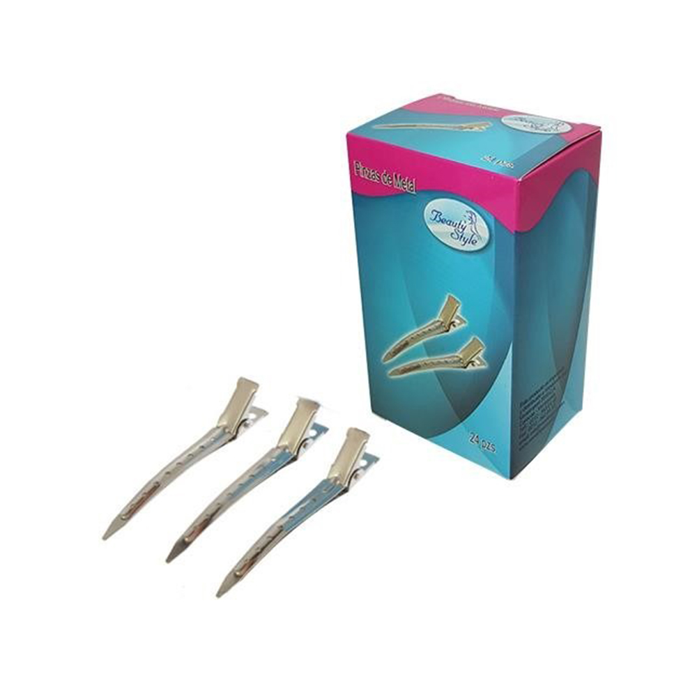 Pinzas Metalicas para el Cabello Beauty Style 24 pzas