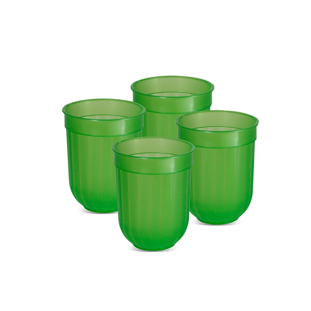 Set de Vasos Tutti Hogar x 4 Coreano Pequeño 358 ml Colores Surtidos