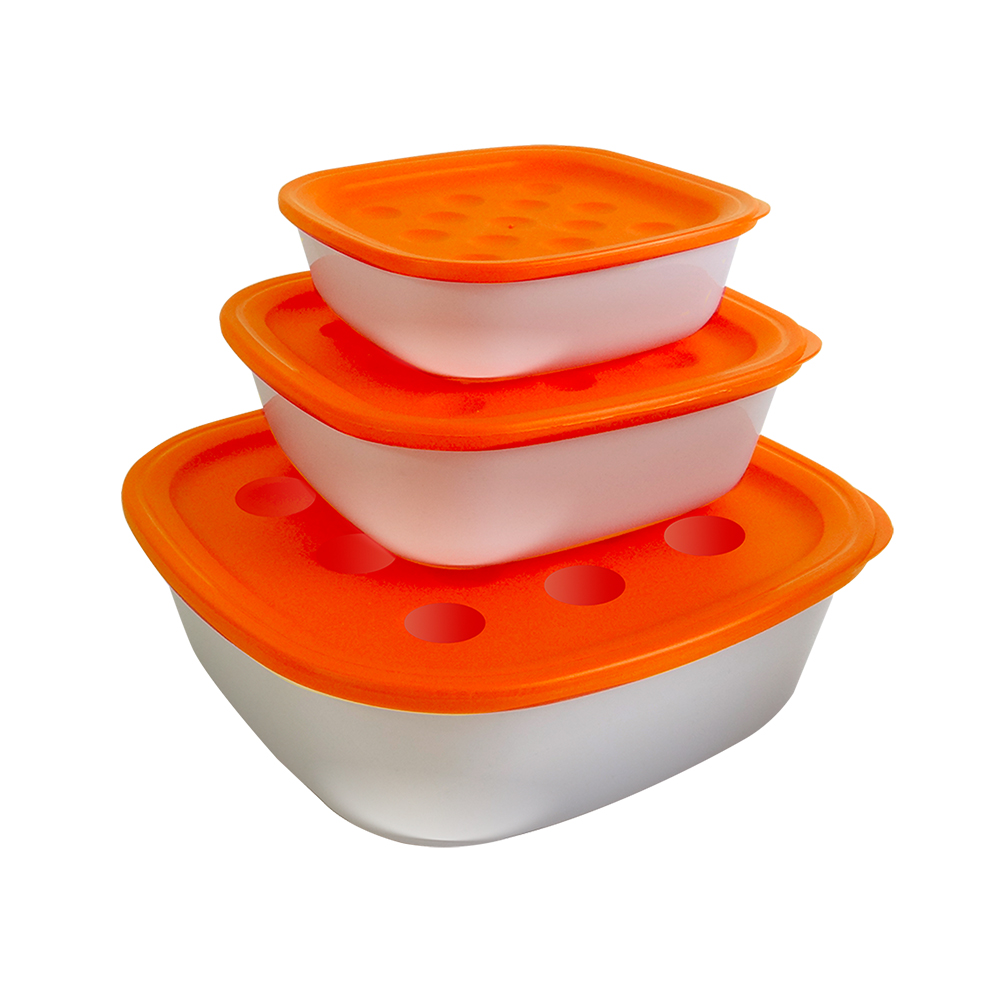 Set Conservador Premiun Tutti Hogar x3 2.95 L - 1.4 L - 740 ml