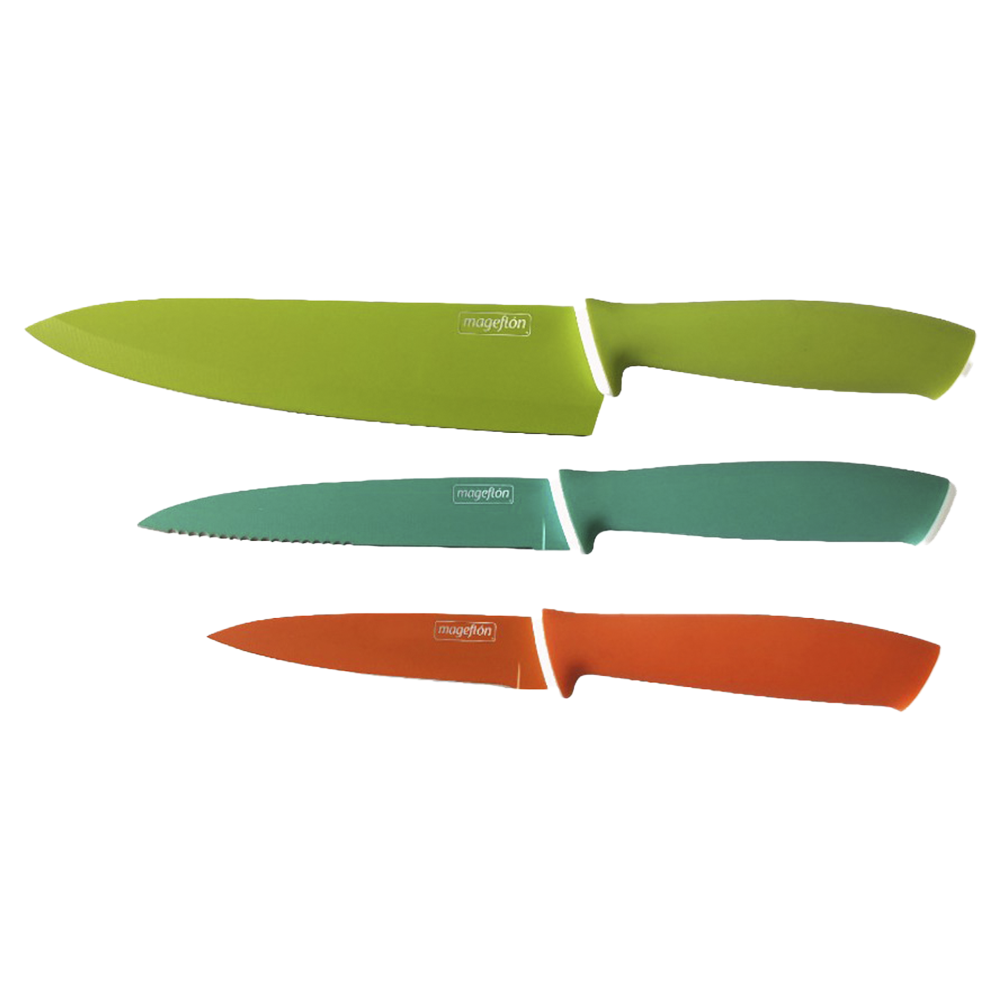 Set de Cuchillos Mageflon 3 und Cocinero 8″ Sierra 5″ Mondador 3,5″