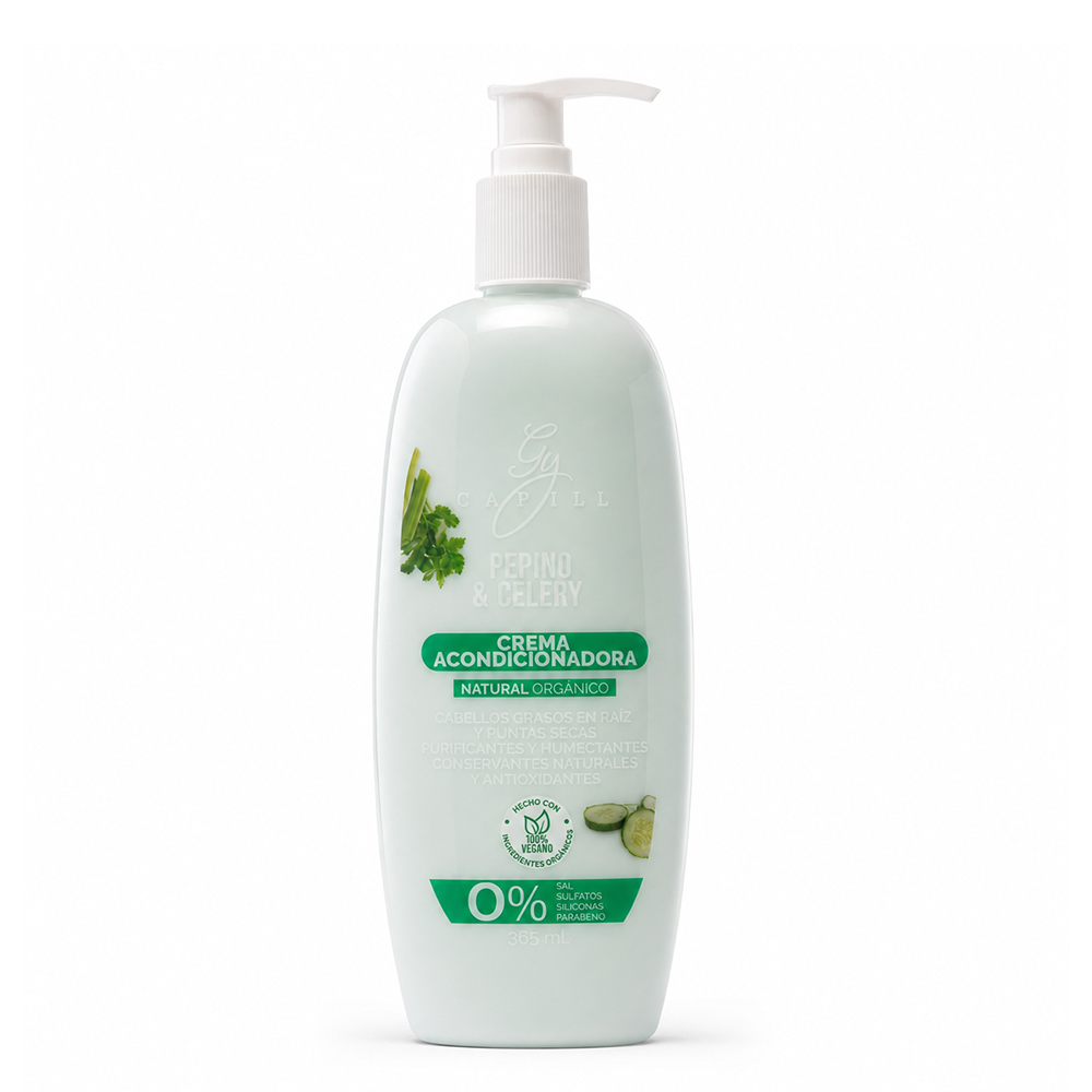 Acondicionador Natural Organico Sin Sal GY Capill Pepino y Celery 365ml