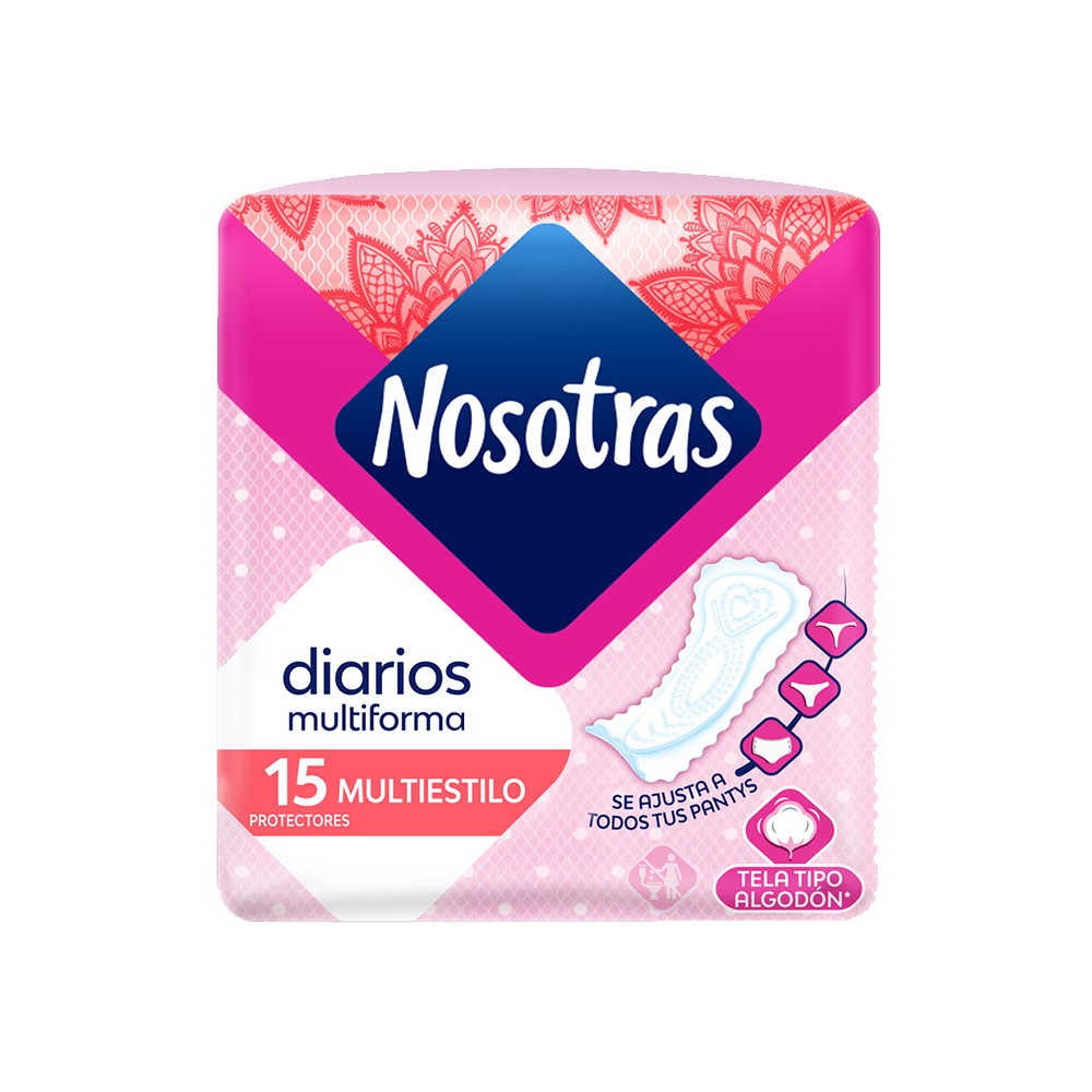 Protectores Diarios Nosotras Multiestilo Algodon 15 Und