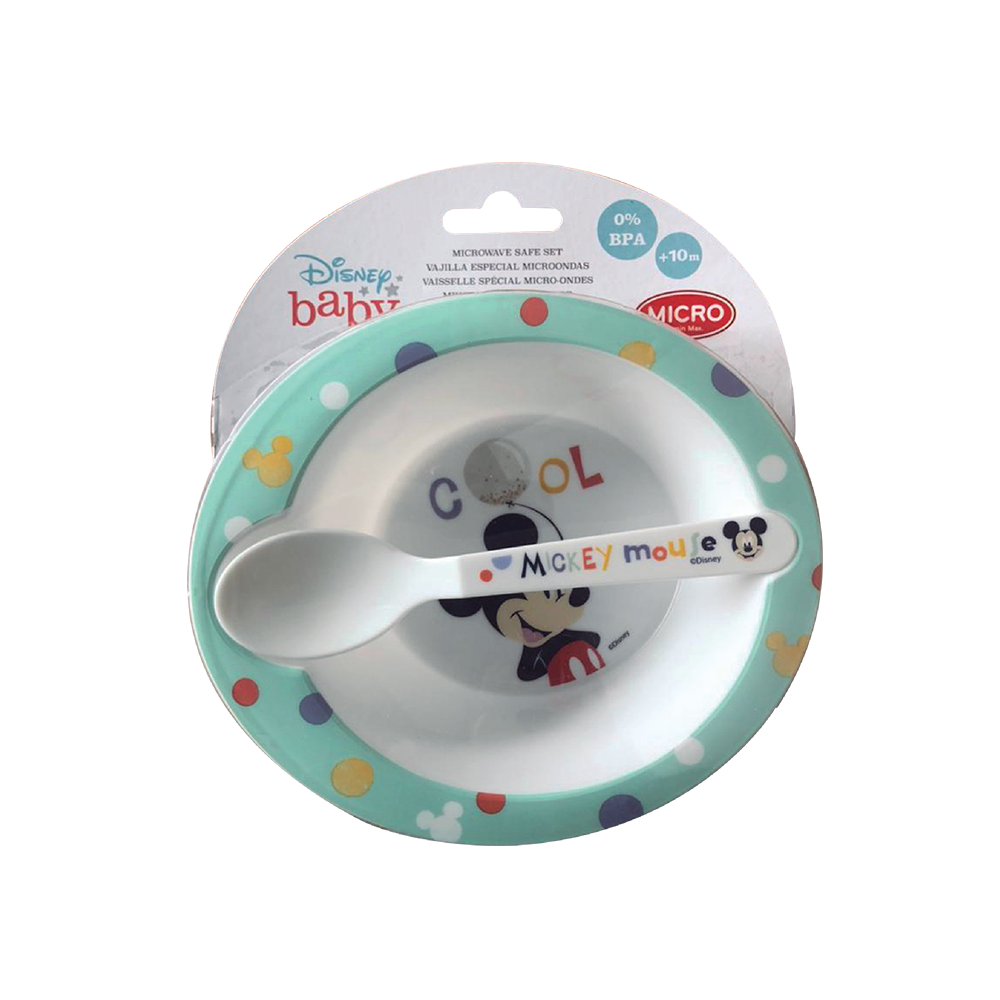 Set de Bowl con Cuchara Infantil Stor Mickey Mouse 15,5 cm