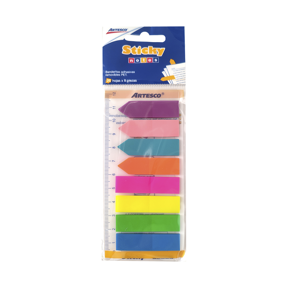Set Notas Artesco Banderitas Neon Surtidas
