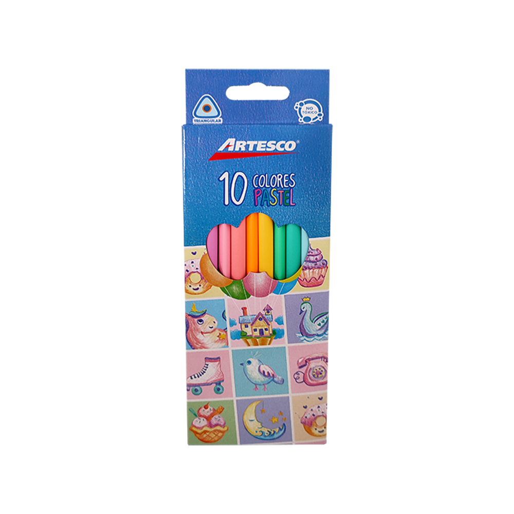 Colores Artesco Pastel Triangular x 10 Unidades