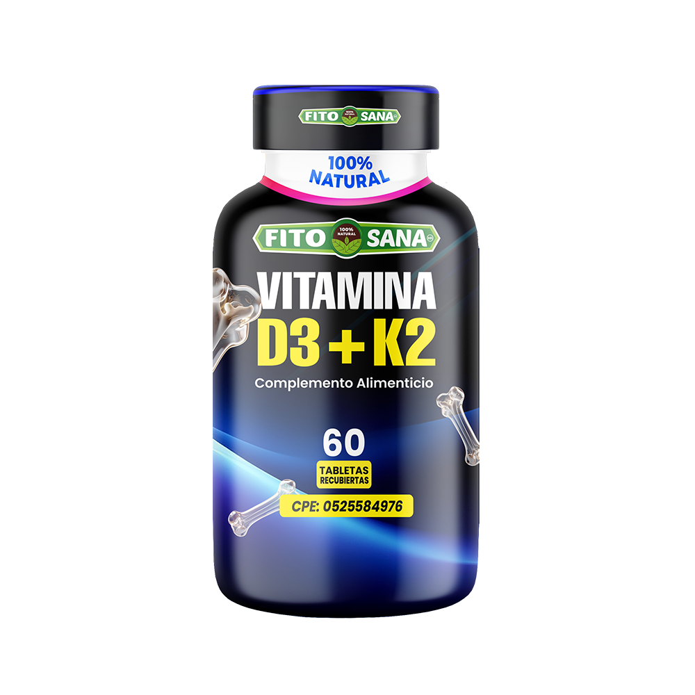 Vitamina D3 + K2 Fitosana 400 mg x 60 tabletas