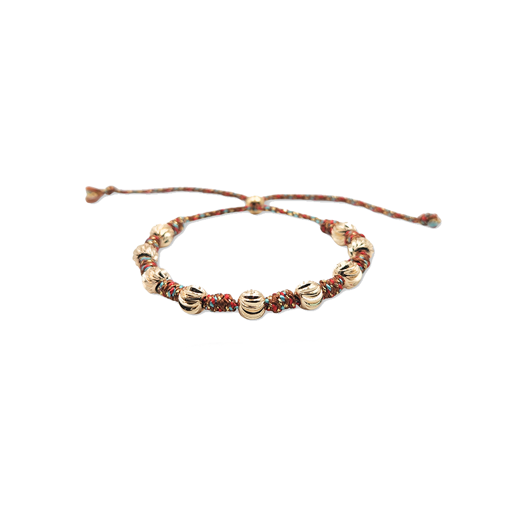 Pulsera Cavara de Balín Texturizado Tierra