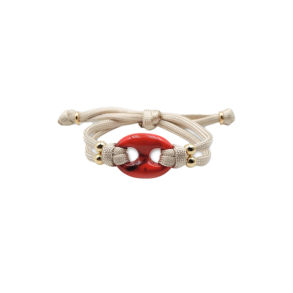 Pulsera Cavara Estilo Gucci Rojo
