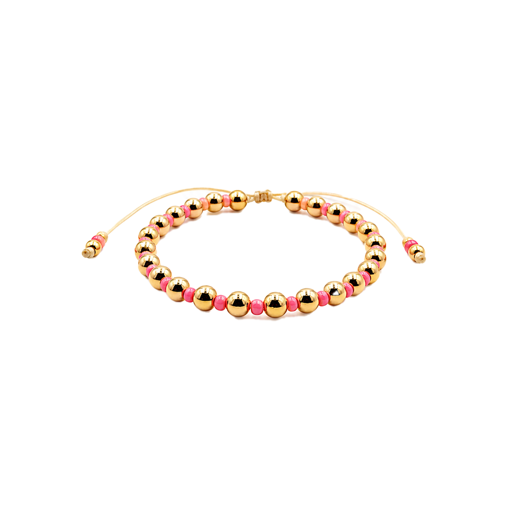 Pulsera Cavara con Destellos Rosa
