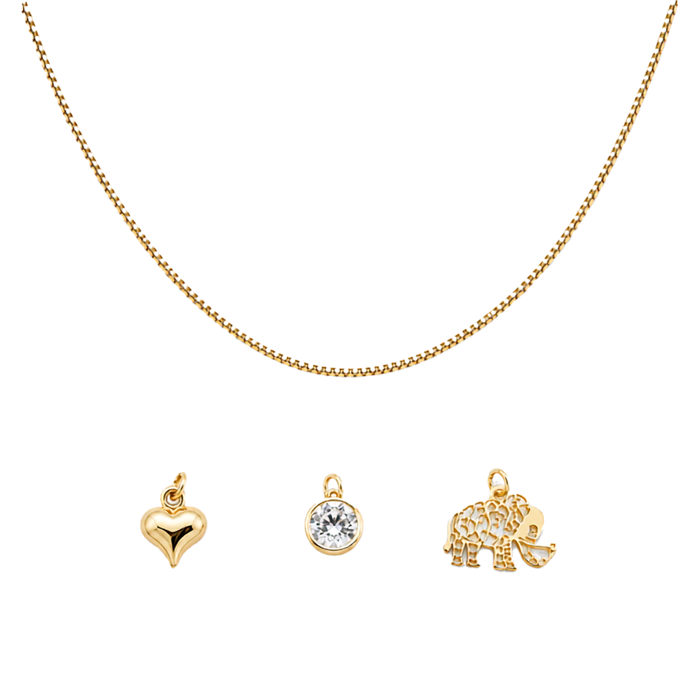 Set de Dijes y Cadena Cavara Manifiesto