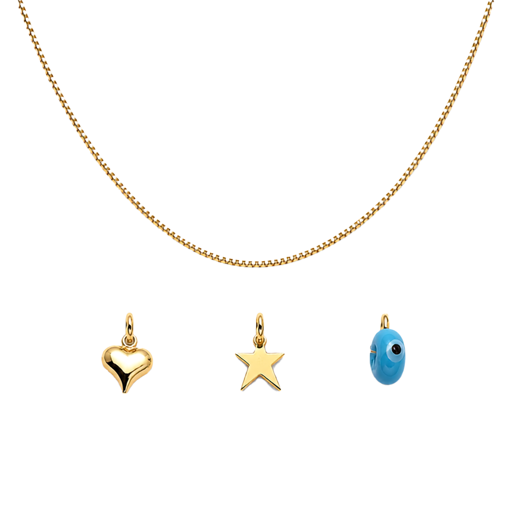 Set de Dijes y Cadena Cavara Aura