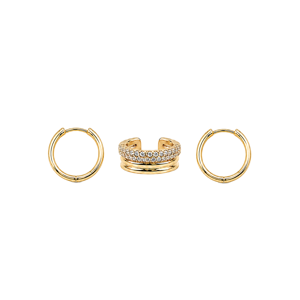 Juego de Zarcillos con Earcuff Cavara Capital