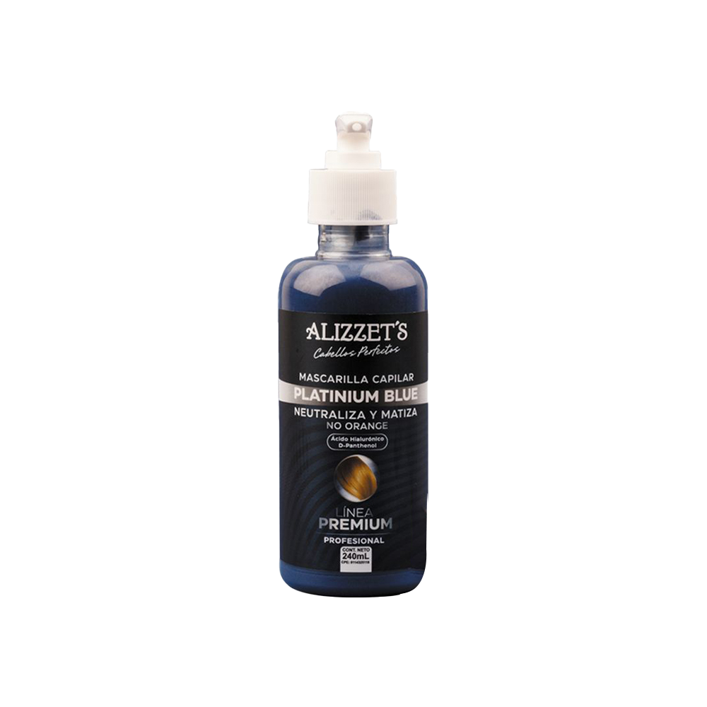 Mascarilla Capilar Sin Sal Platinium Blue Alizzet's 240gr
