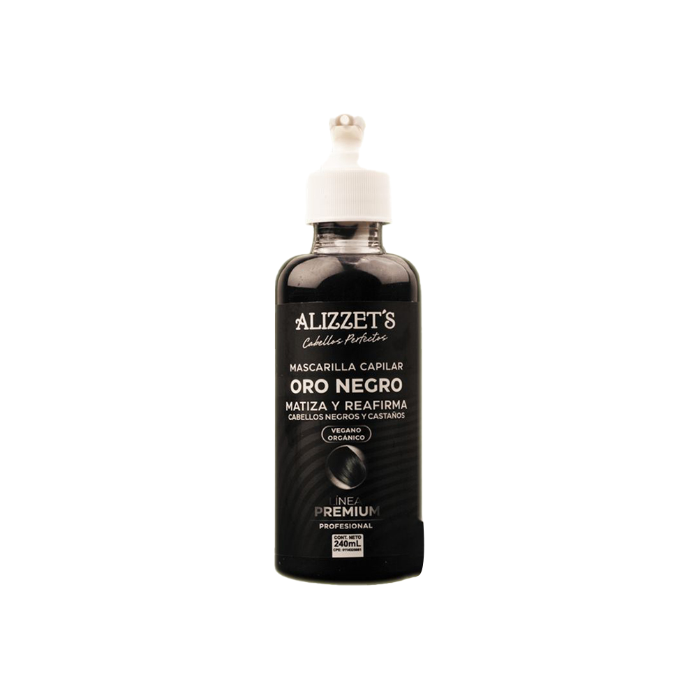 Mascarilla Capilar Sin Sal Oro Negro Alizzet's 240gr