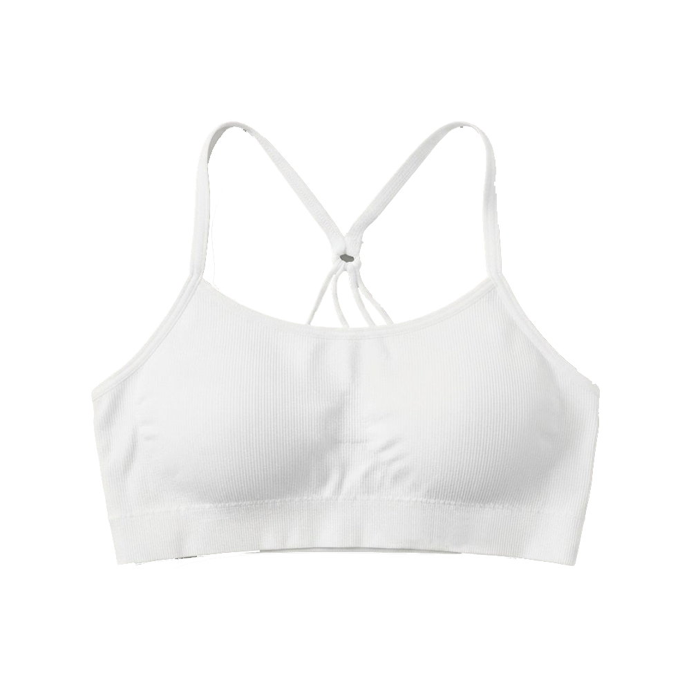 Top Bralette Visto en TV Cruzado Color Blanco Talla S