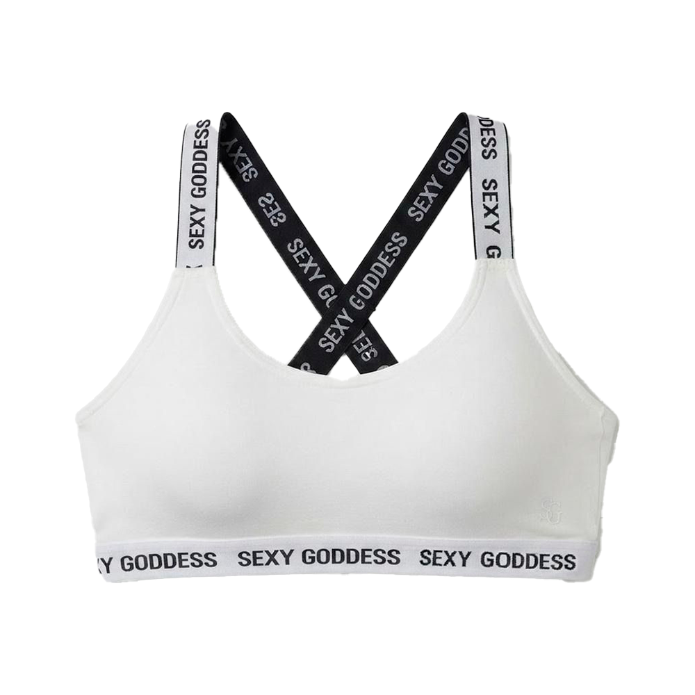 Top Bralette Visto en TV "Sexy Goddess" Color Blanco Talla L