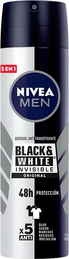 Aerosol Antitranspirante Nivea Men B&W Invisible Original 150 ml
