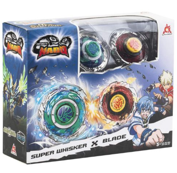 Infinity Nado Coffret de 2 Toupies Série NADO BATTLE – Super whisker et Blade