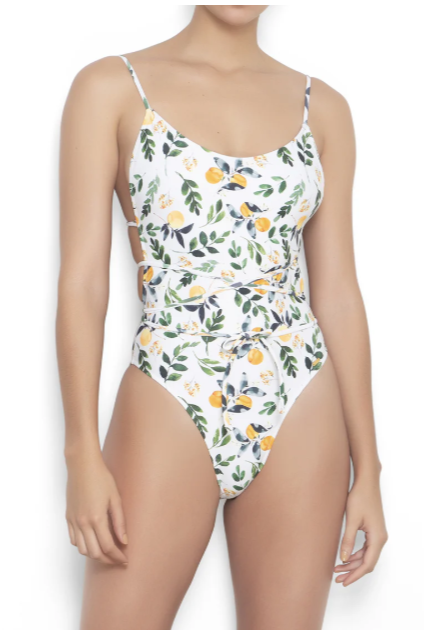 Traje de Baño Entero Bralette Swim - Citrus (BLANCO)