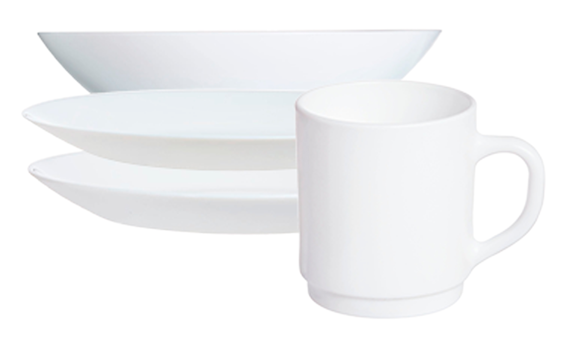 Vajilla Luminarc Blanco Zelie 16 Piezas