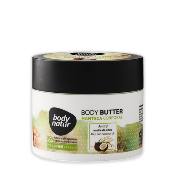 Manteca Corporal BodyNatur Arroz y Aceite de Coco 200ml