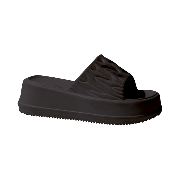 Sandalias Inter Ocean Tipo Yeezy Coquette Dama Negro