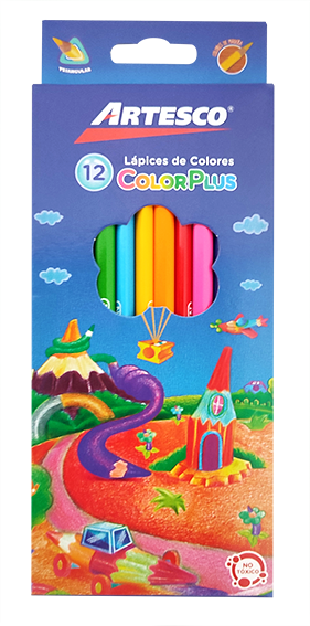 Lápices de Colores Artesco Colorplus 12 Unidades