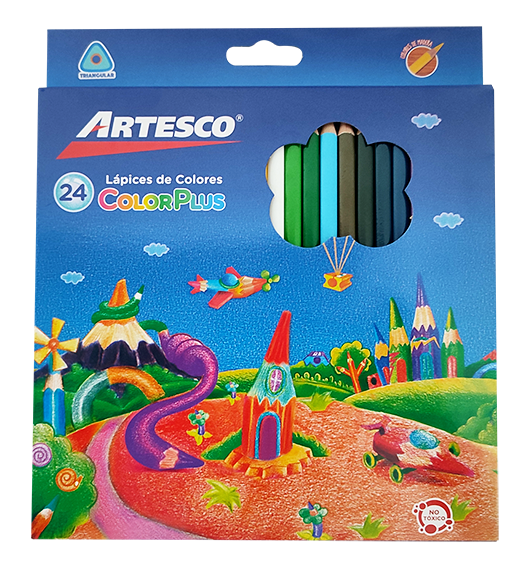 Lápices de Colores Artesco Colorplus 24 Unidades