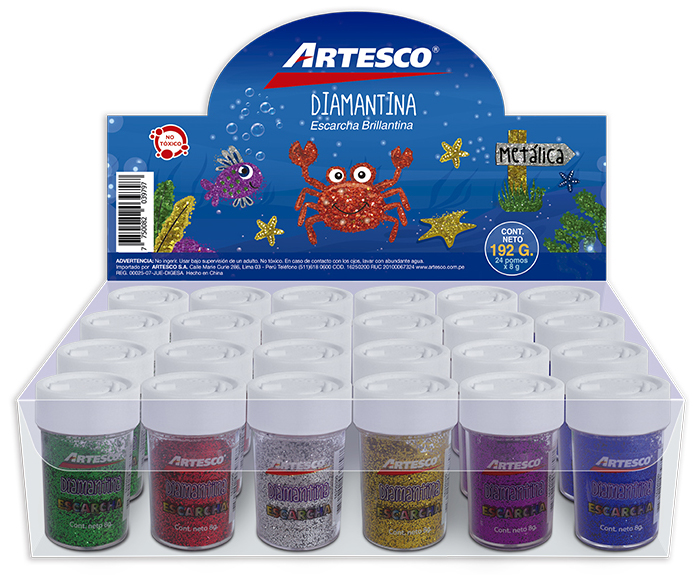 Escarcha Artesco Diamantina Surtida 24 Unidades