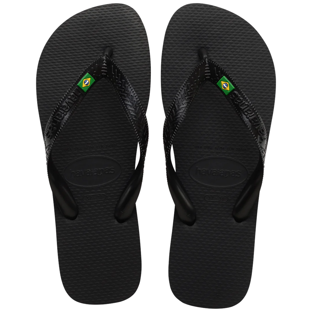 Sandalias Havaianas Flip Flop Brasil Black
