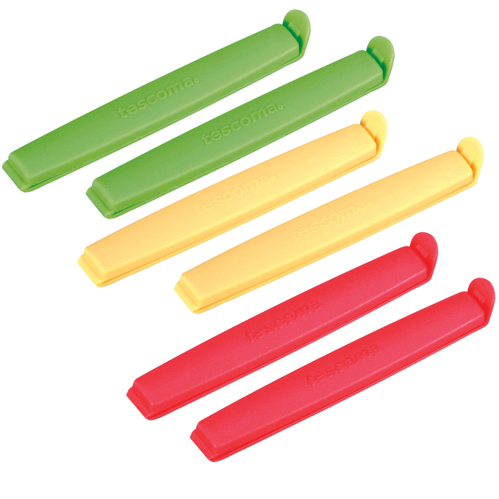 Pinza Cierra Bolsas Tescoma 12 cm 6 pzas Colores Surtidos