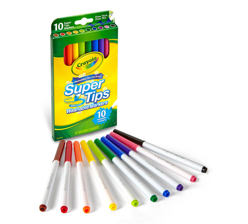 Marcadores Supertips Crayola Lavables - 10 piezas