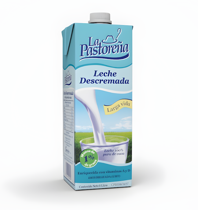 Leche La Pastoreña Descremada UHT 1Lt