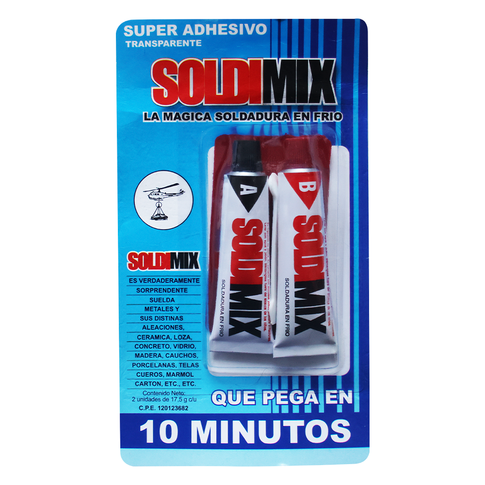 Soldadura en Frio Soldimix 10 Minutos Blister 2 Unidades 35 gr