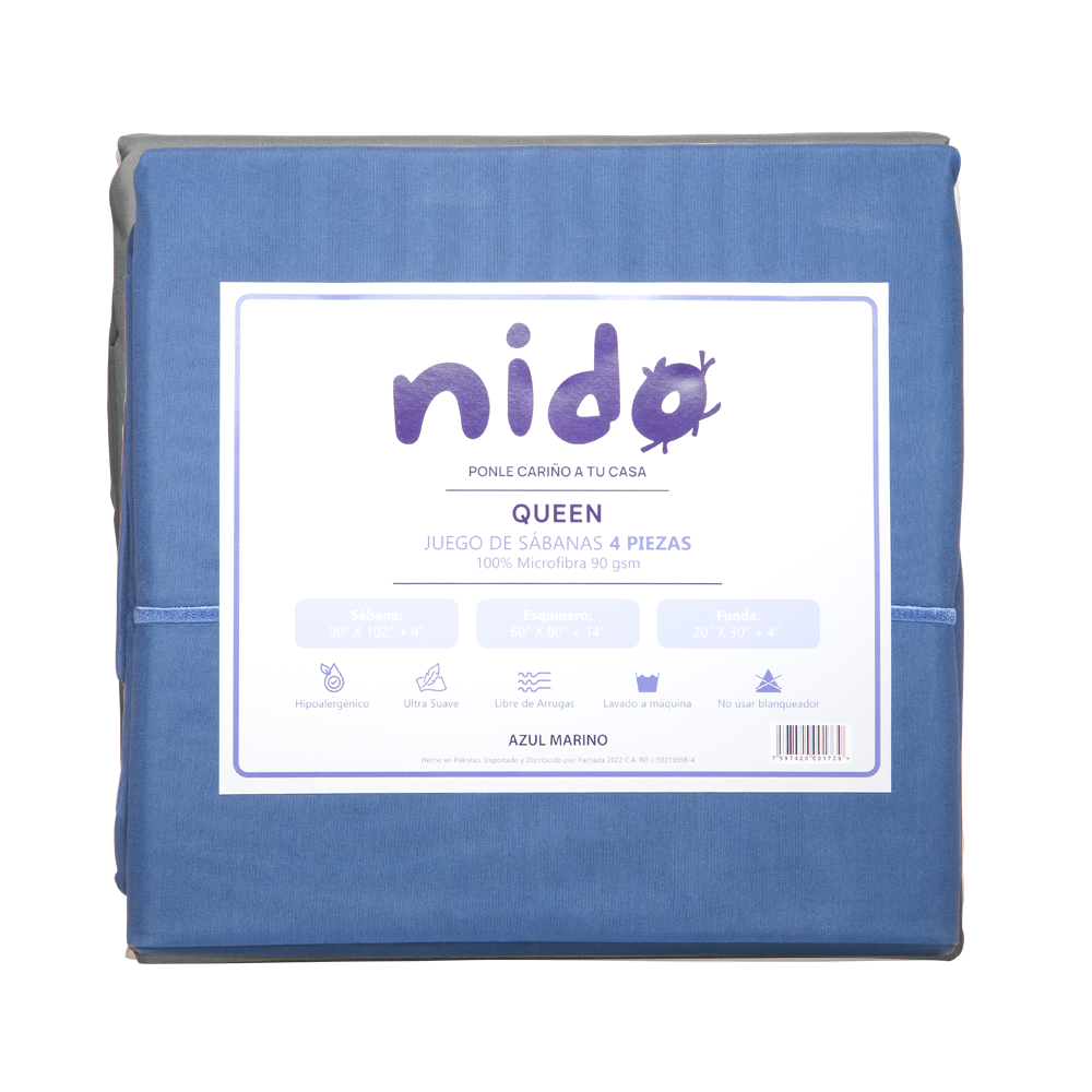 Sabana de Microfibra Queen Nido 90 GSM