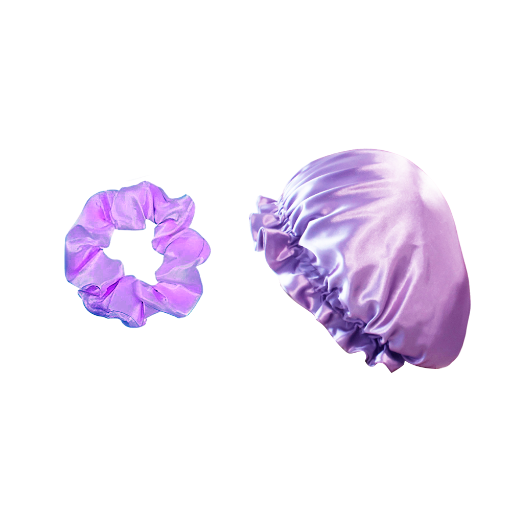 Gorro de Seda Colores Pasteles Surtido Stelle para Dormir con Scrunchies