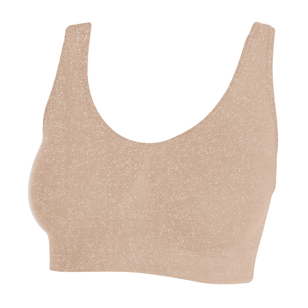 Top Brasier Individual Escarchado Sparkle Bra Beige
