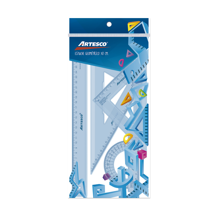 Estuche Geometrico Artesco 30 cm