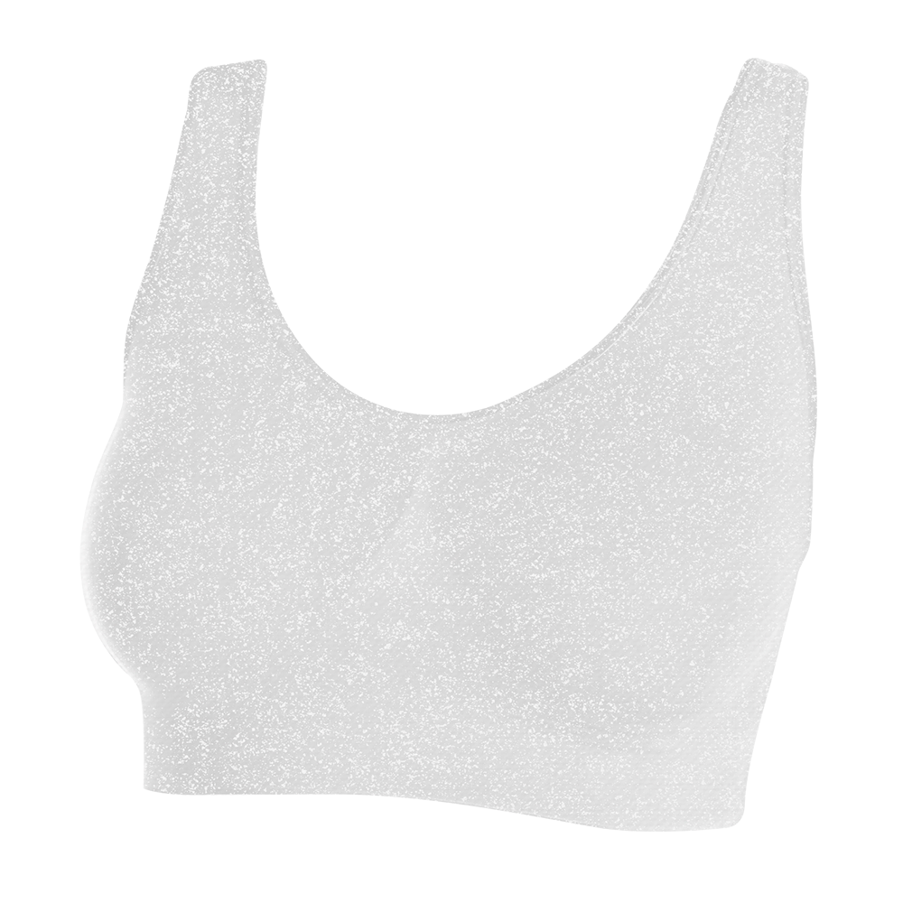Top Brasier Individual Escarchado Sparkle Bra Blanco