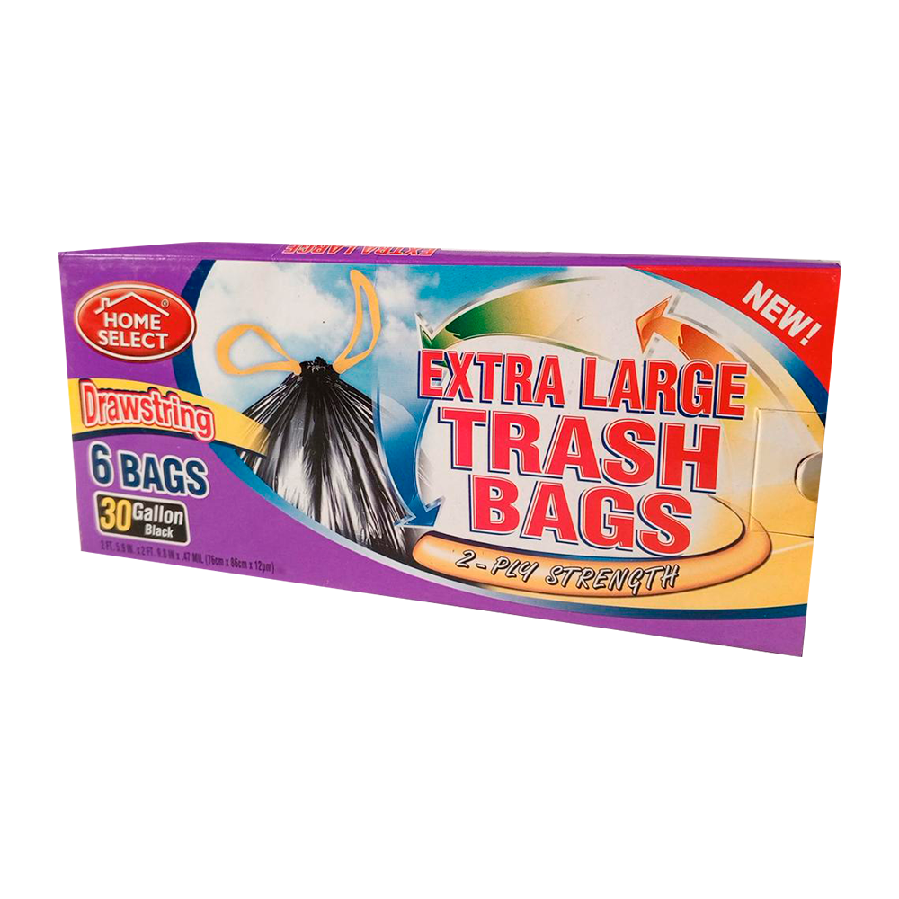 Bolsas Negras con Cordón 6 unidades Home Select 36x86cm