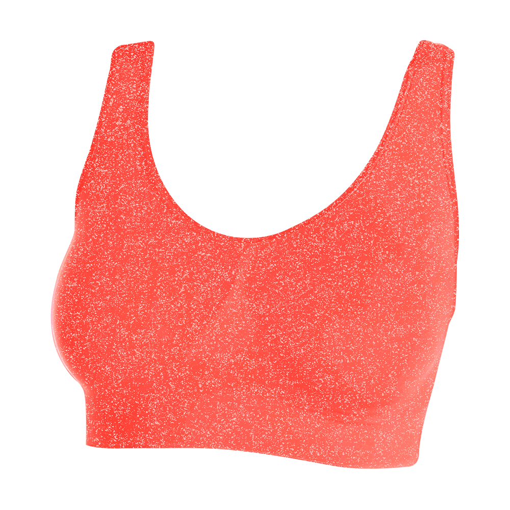 Top Brasier Individual Escarchado Sparkle Bra Rojo XXXL