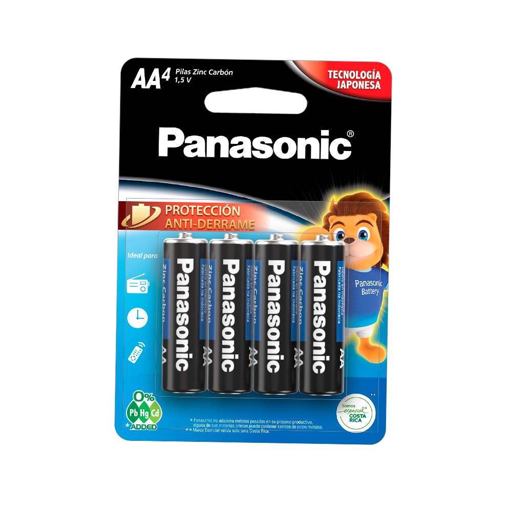 Bateria Panasonic Zinc Carbon AA 4 Und