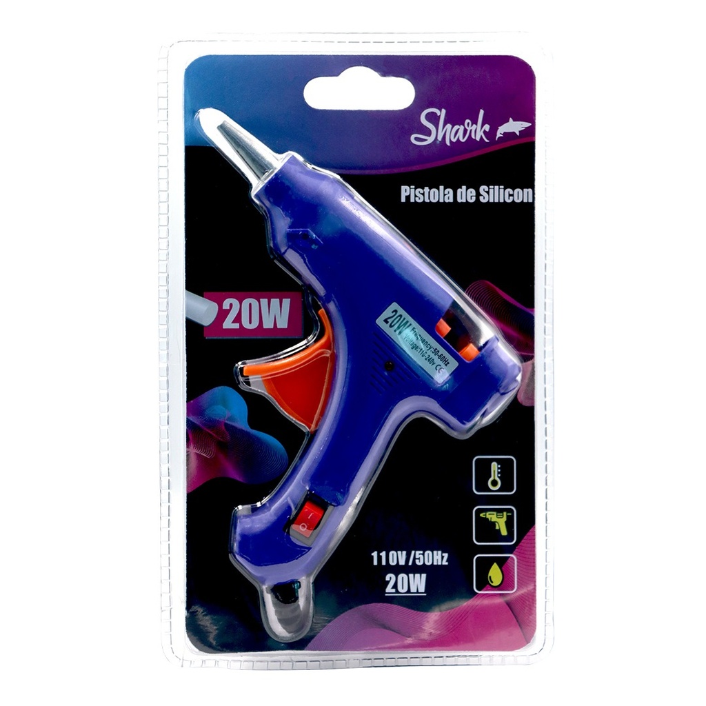 Pistola de Silicón Shark Barra Fina 20W / 110V
