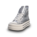 Botines Kriza Tipo Converse Plateado Anare