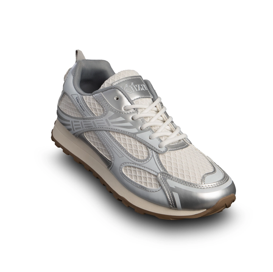 Zapatos Kriza Casual Deportivo Plateado Caura